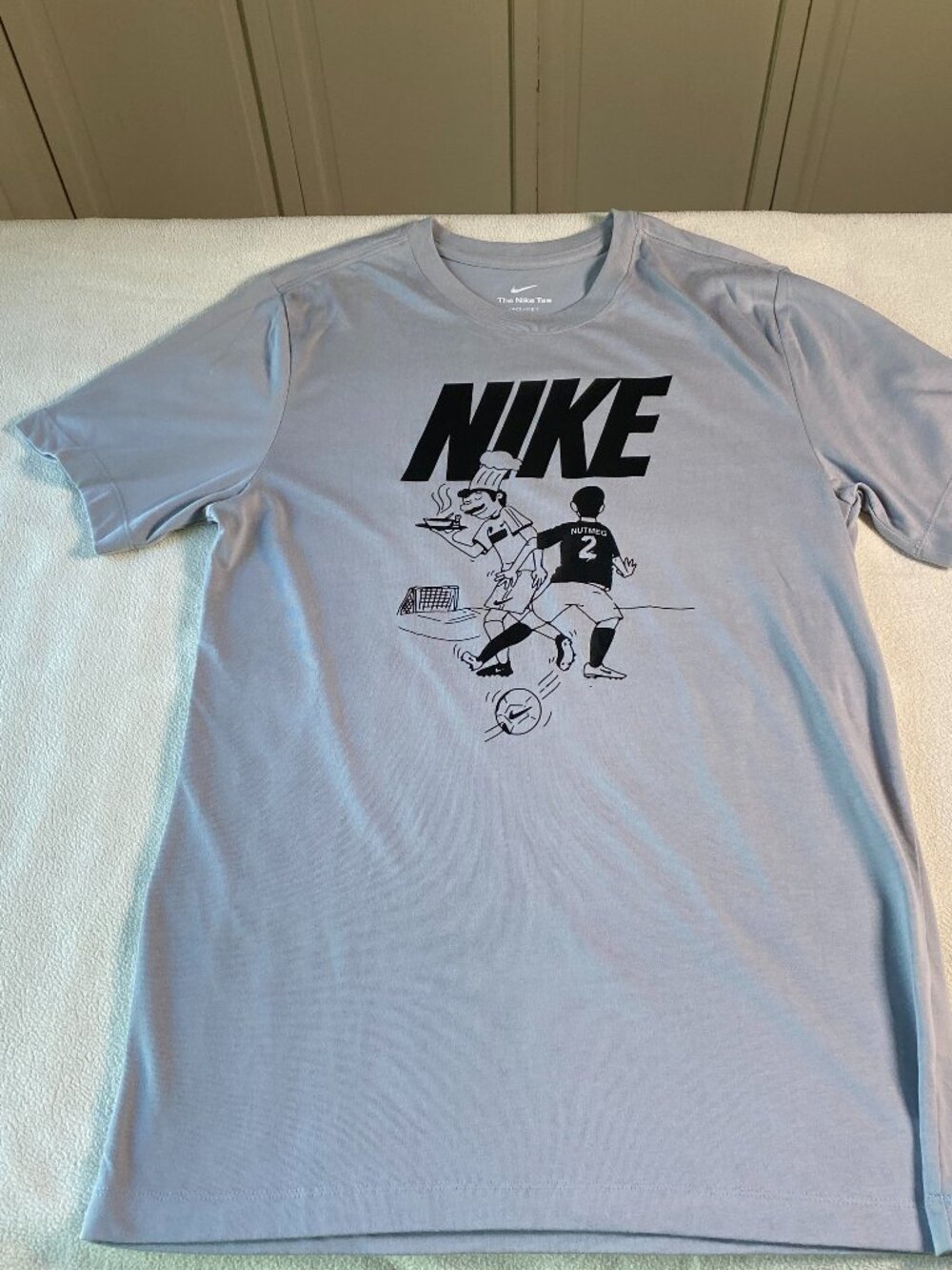 Nike Dri-FIT Graphic Soccer Tee Gray Nutmeg #2 Shirt - Small unisex